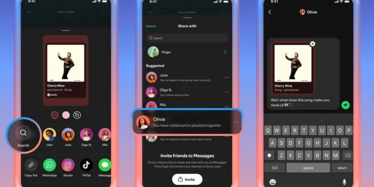 Spotify In-App Messaging Feature